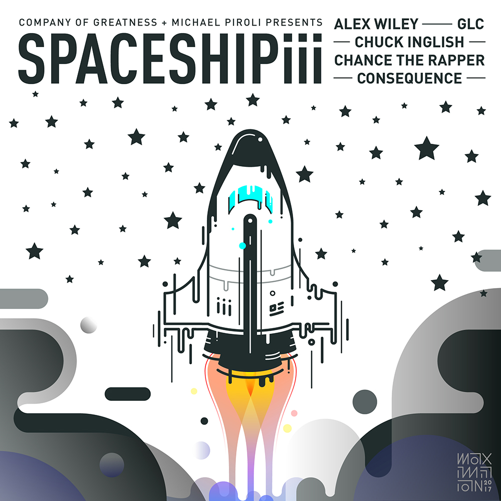 Spaceship III Chance The Rapper Consequence animated rap album art by Maximillian Piras