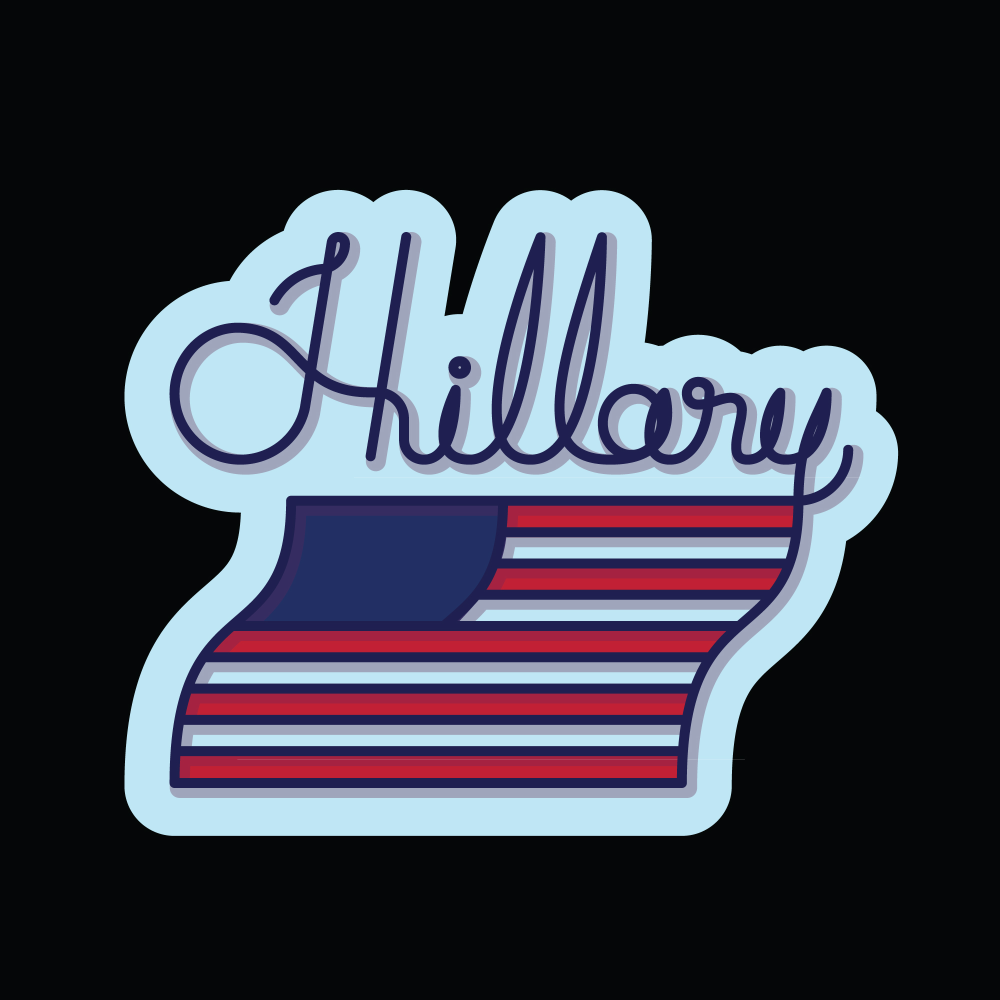 Hillary clinton usa american presidential campaign badge branding identity design by Maximillian Piras