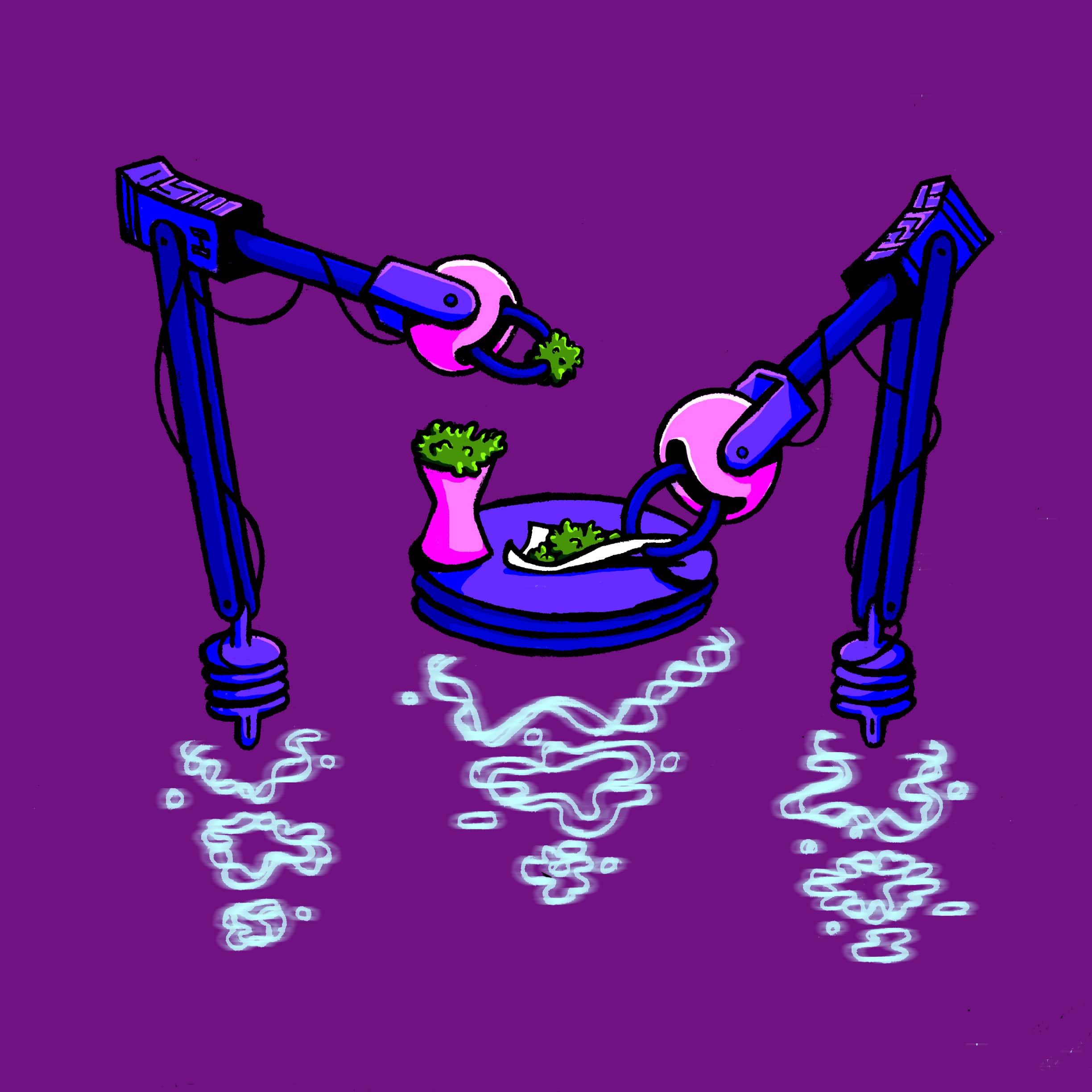 J Bot Joint Rolling Robot illustration by Maximillian Piras