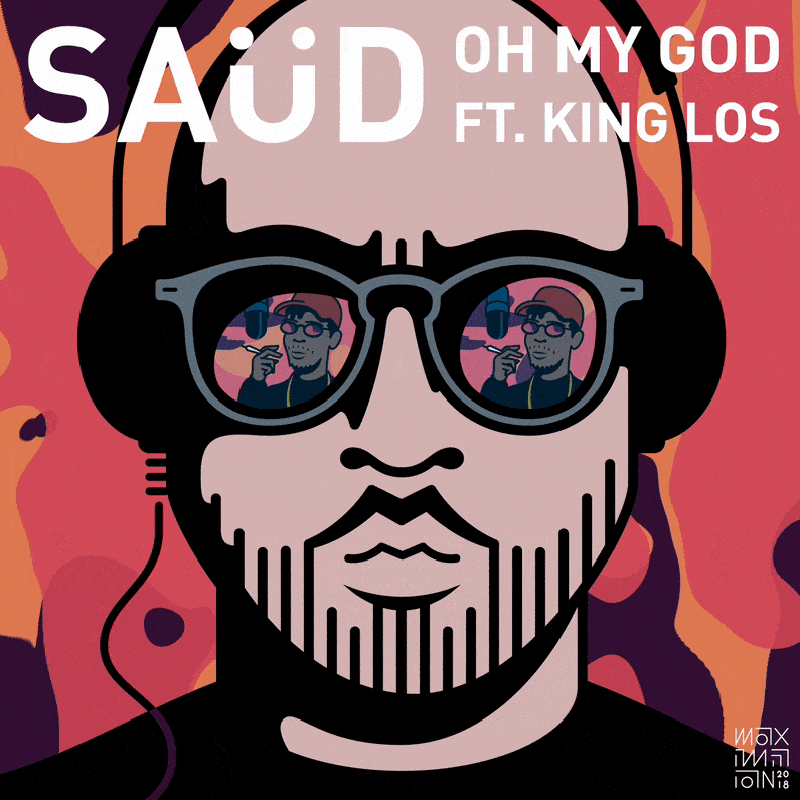 Saud King Los rap hip hop animated cover art by Maximillian Piras